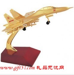金黃蘇-30合金戰斗機飛機模型
