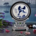 炭雕馳騁天下圓盤定做 會議紀念禮品