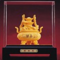 絨沙金聚寶盆定制批發