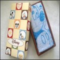 米奇刺繡方巾禮盒定制,禮品毛巾定做