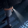 10骨旋轉燈光傘
